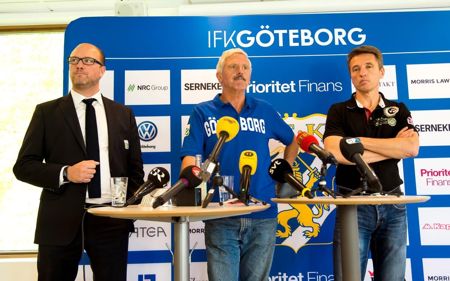 En timme efter presskonferens uppe i Stockholm hölls en presskonferens på Kamratgården: "– Det var otroligt viktigt för oss att sätta ner foten nu och markera. Jag förstår att fansen hade sett framemot matchen men det var viktigt för oss att sätta ner foten för både fotbollen och idrotten, säger Mats Gren".