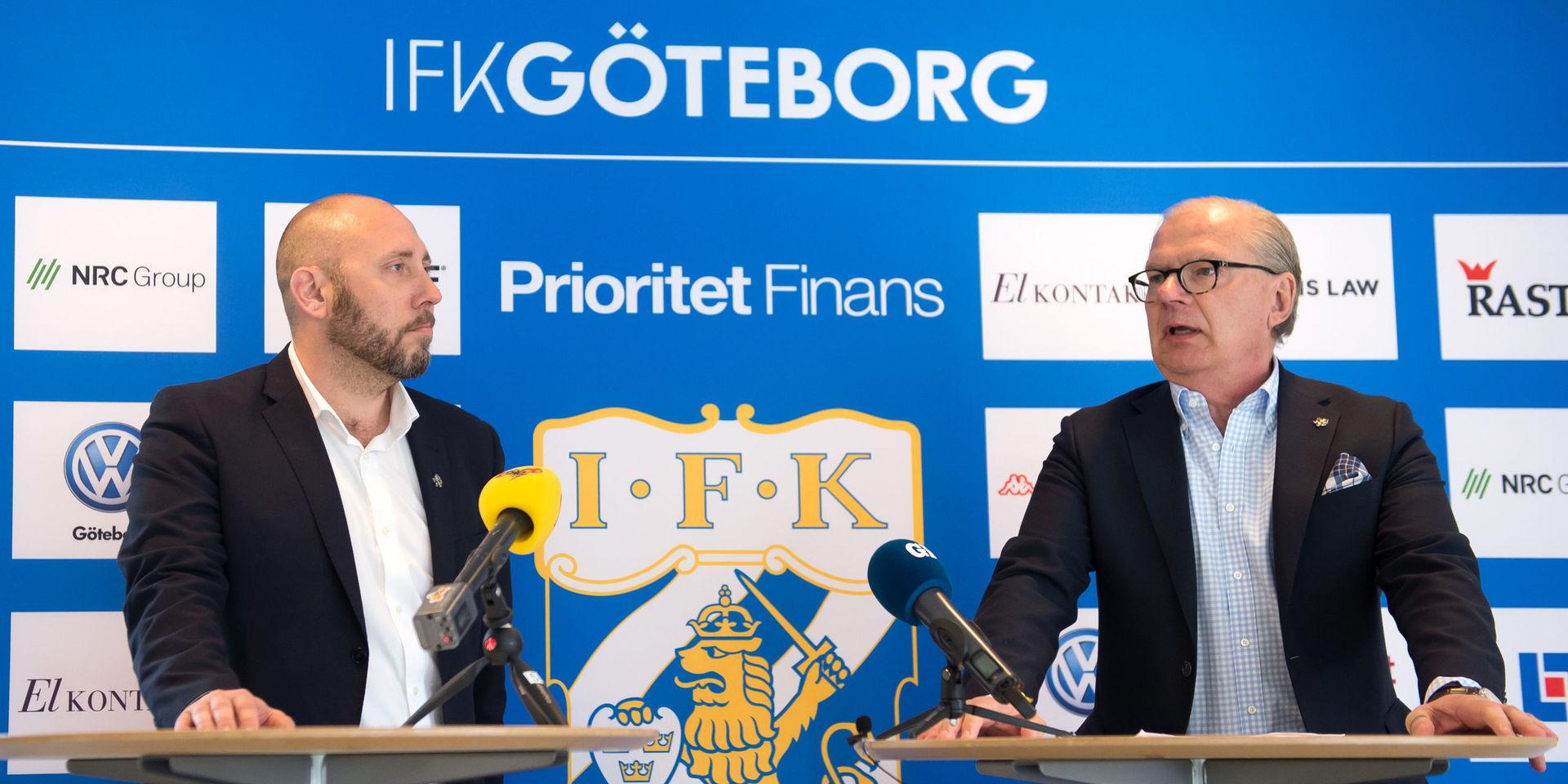 IFK Göteborgs klubbdirektör Max Markusson och ordförande Mats Engström.