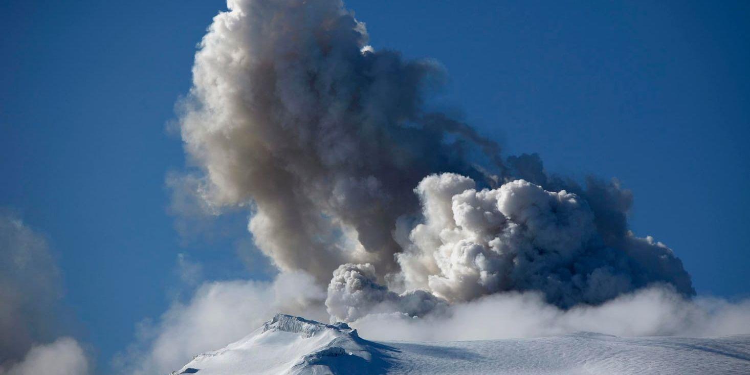 Eyjafjallajökulls utbrott i april 2010 stängde stora delar av Europas luftrum. Arkivbild.