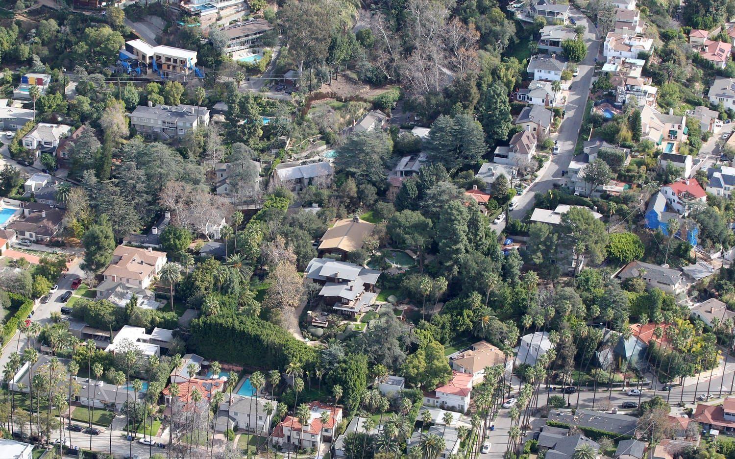 Brad Pitt och Angelina Jolies hem i Los Feliz, en stadsdel i Los Angeles som är populär bland de rika och berömda. Foto: Stella Pictures