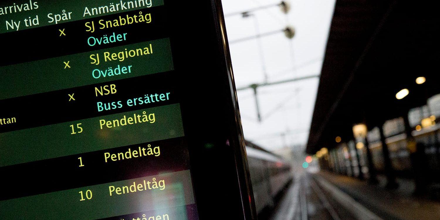 Ett elfel har stoppat all tågtrafik i Göteborg. Arkivbild.