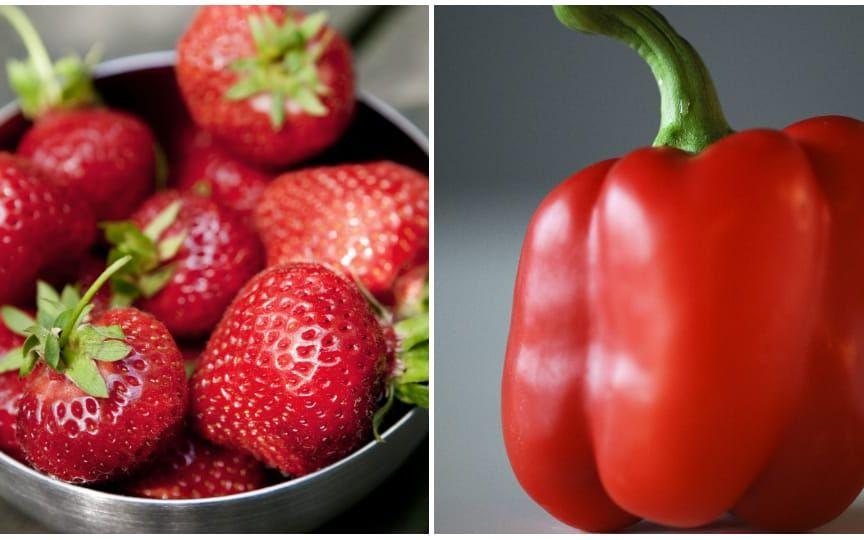 Varken jordgubbar eller röd paprika kan Lykke äta. Bild: Christine Olsson, Anders Wiklund.