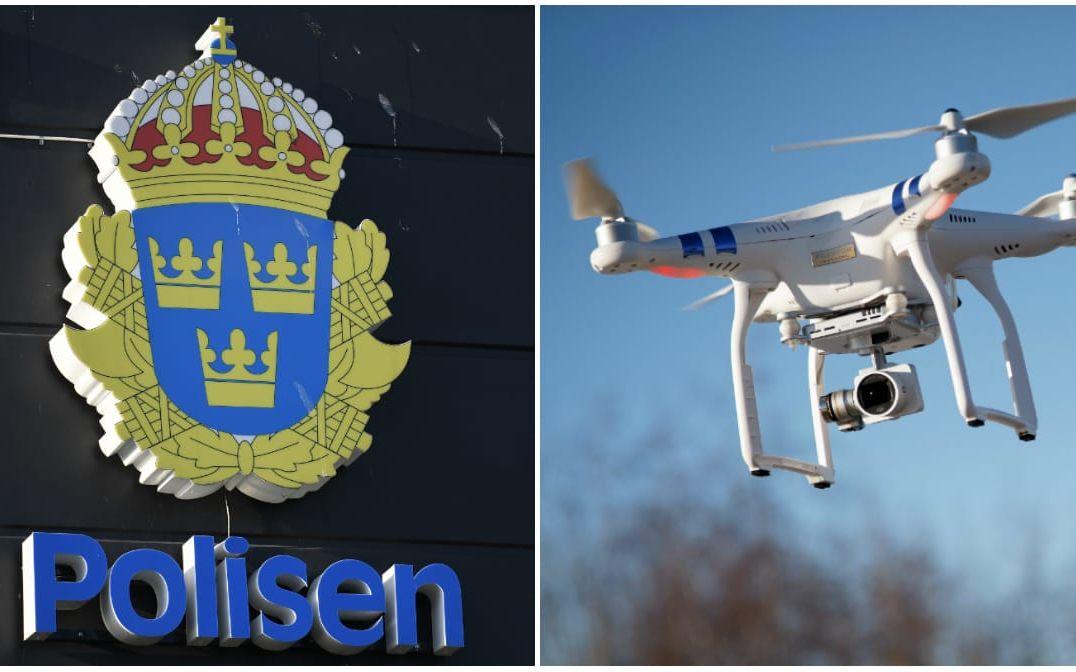 Den svenska polisen håller på att utveckla ett antidrönar- system för att kunna bekämpa olagliga drönare. Foto: TT
