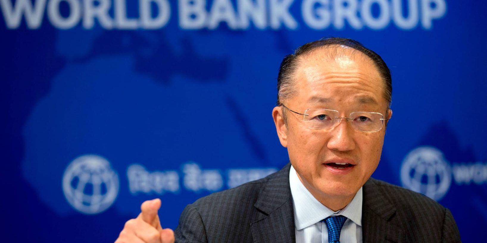 Världsbankens chef Jim Yong Kim får förnyat förtroende av bankens styrelse. Arkivbild.