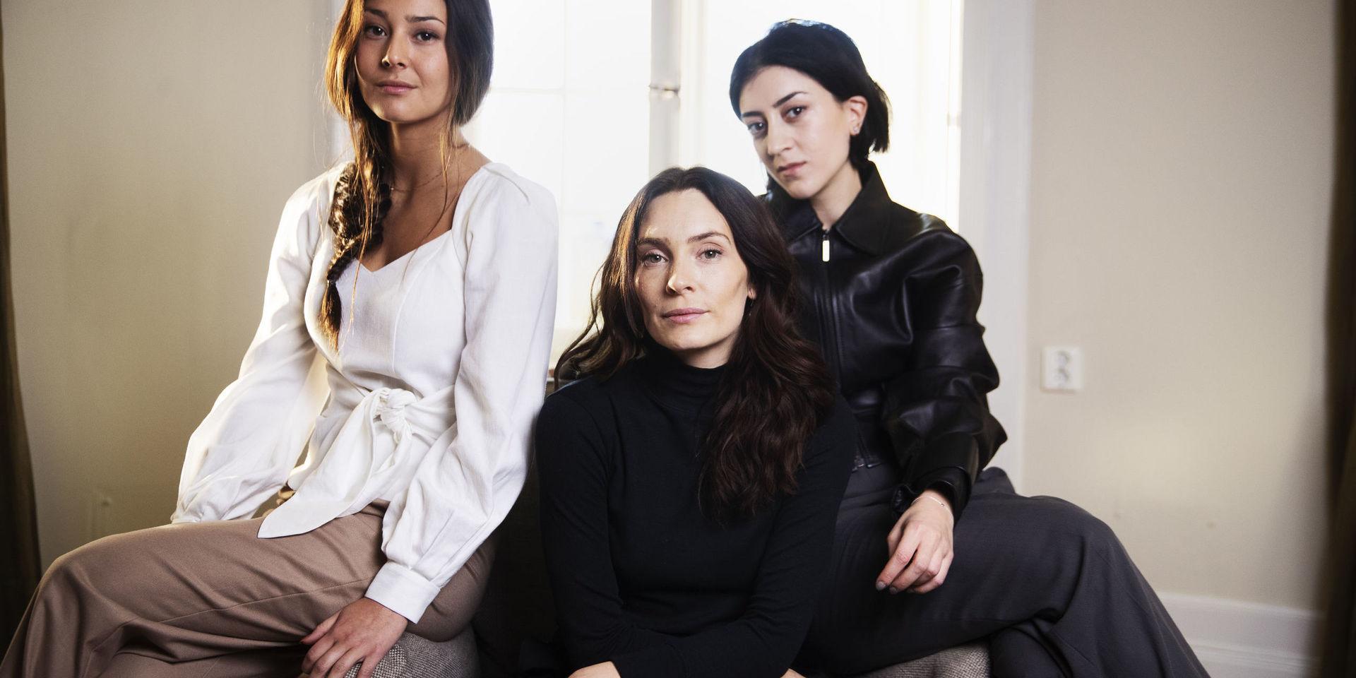 Nora Rios, Aliette Opheim och Gizem Erdogan spelar huvudrollerna i SVT:s nya serie &quot;Kalifat&quot;.