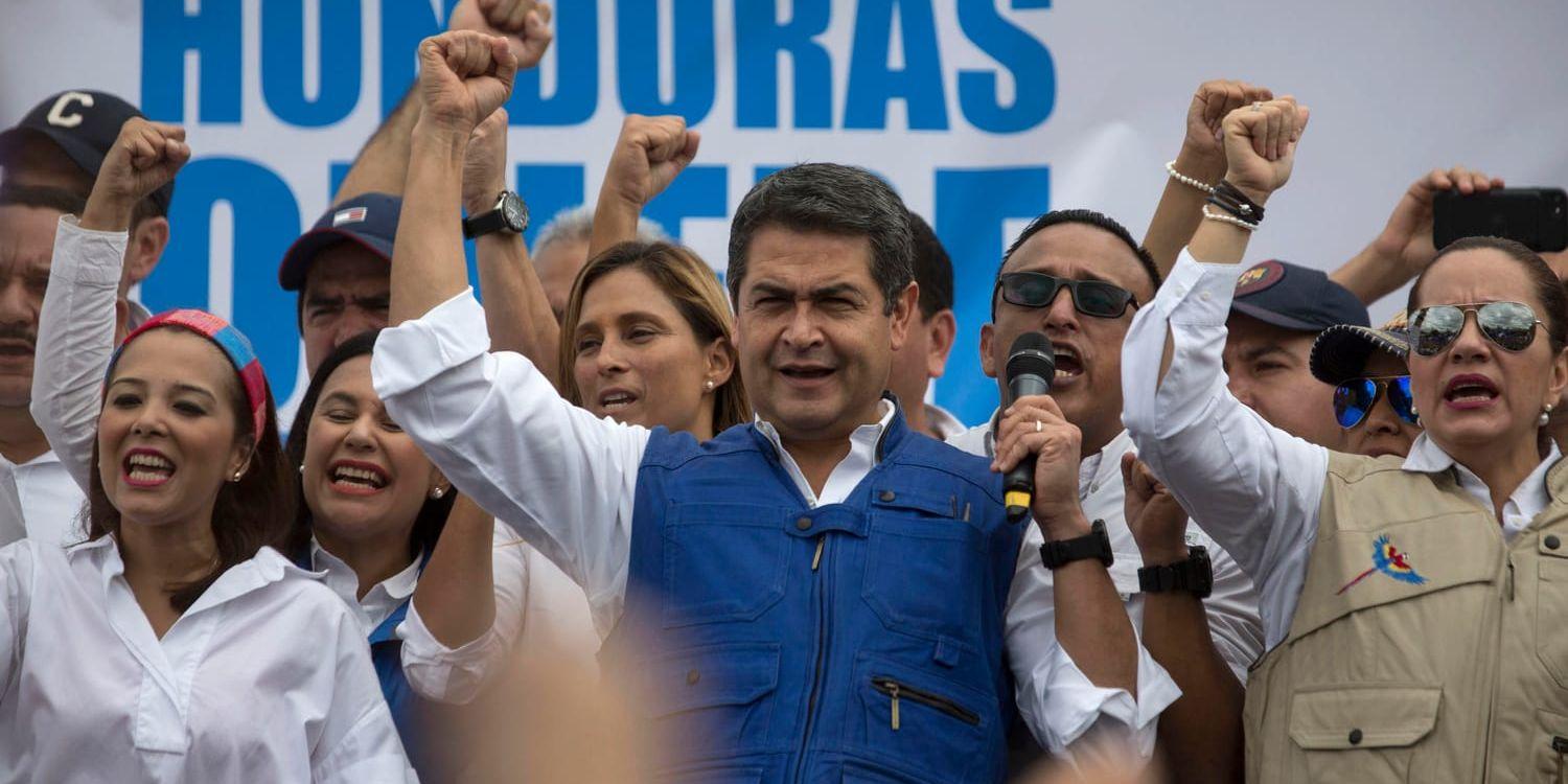 Honduras president Juan Orlando Hernández. Arkivbild.