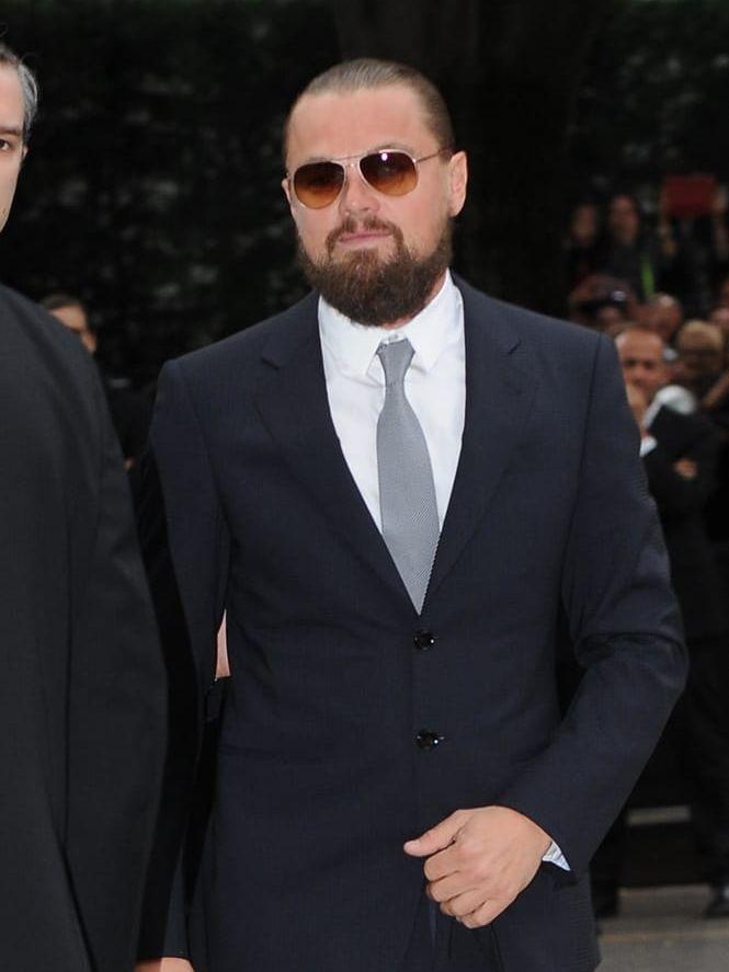 Leonardo DiCaprio har testat med lite olika skägg. Här är bodyguard-varianten. BILD: Scanpix.