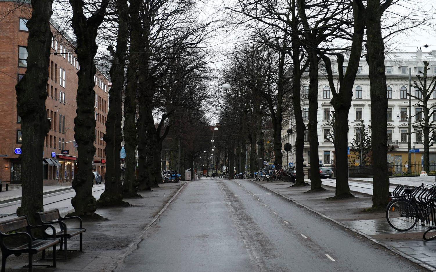 Dagen efter var det lugnt på Vasagatan, inga spår av det inträffade kunde ses. Bild: Olof Ohlsson