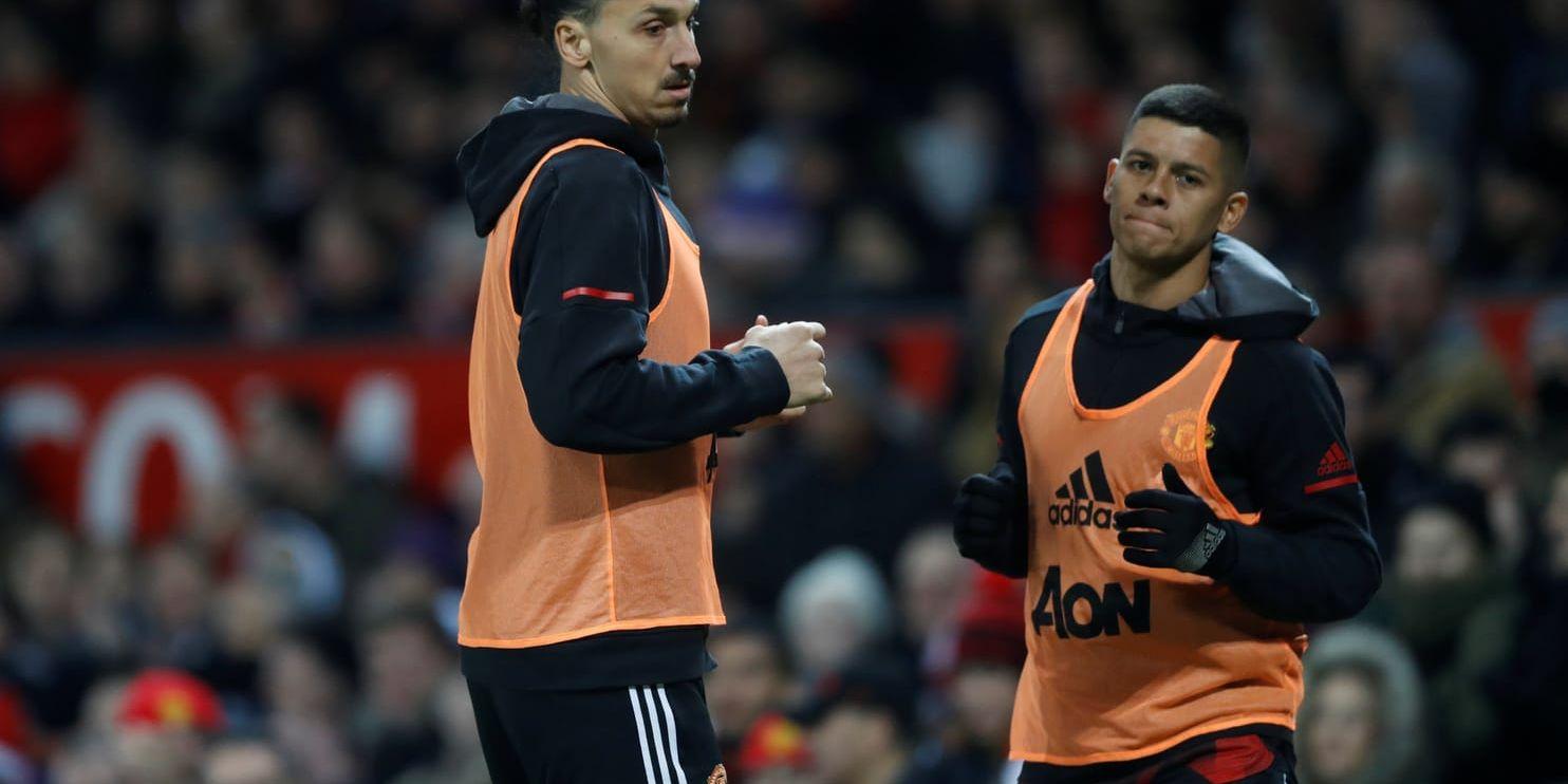 Zlatan Ibrahimovic och Marcos Rojo under duons tid i Manchester United.