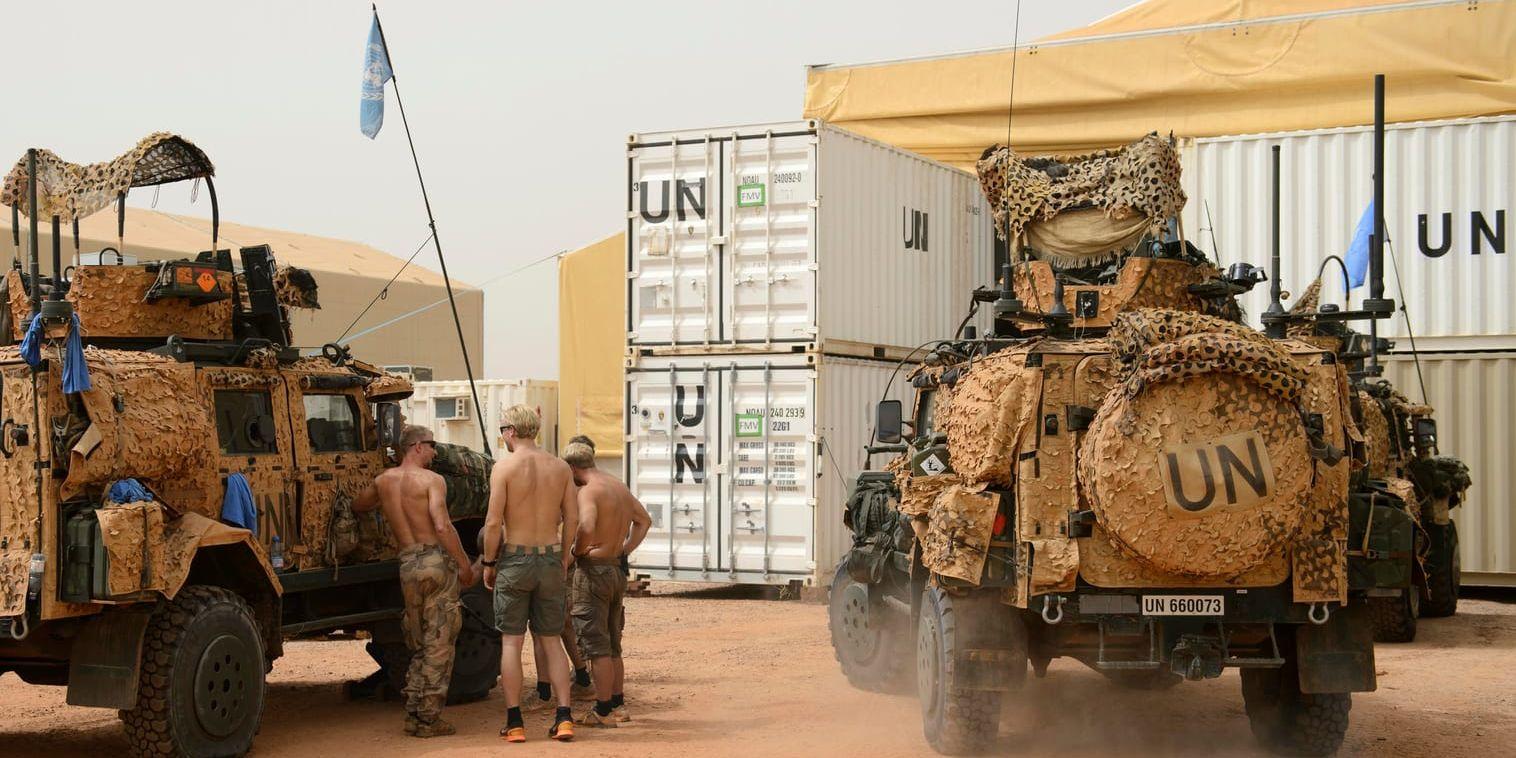 Sverige har ett förband vid FN:s bas strax söder om Timbuktu, Mali. Arkivbild från 2015.