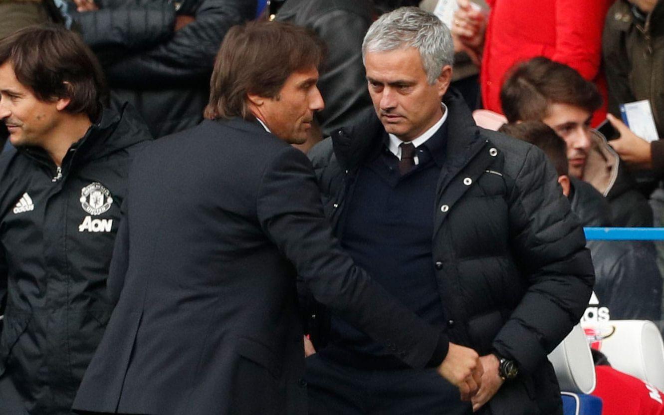 Antonio Conte och José Mourinho. Foto: Bildbyrån
