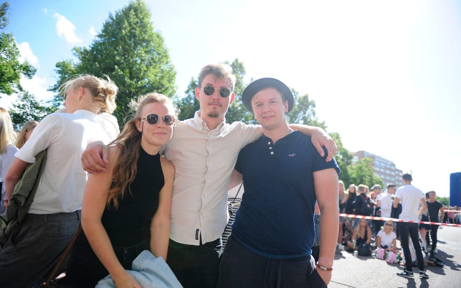 Lisa Appelqvist, Oscar Johansson och Eddie Johansson har stor erfarenhet av Håkan-konserter. Foto: Anna Svanberg.