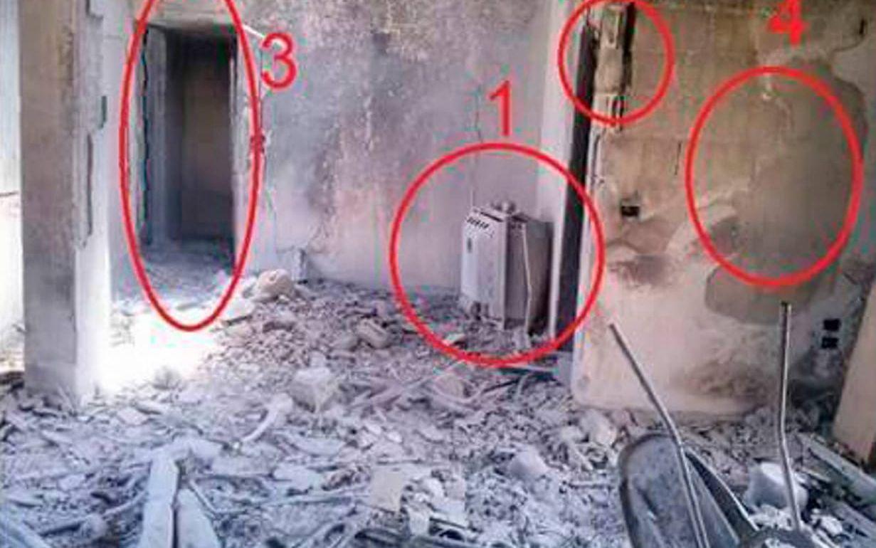 Förödelse. Bilderna visar familjen Sweds lägenhet i Homs efter kriget som förstörde deras hem.