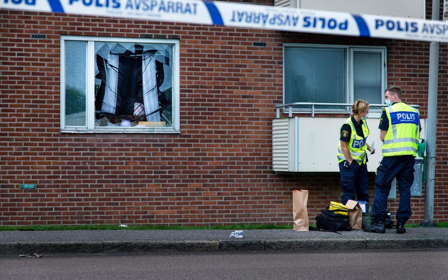Under det senaste året har flera bombdåd skett i Göteborg. Här i norra Biskopsgården. Foto: GP