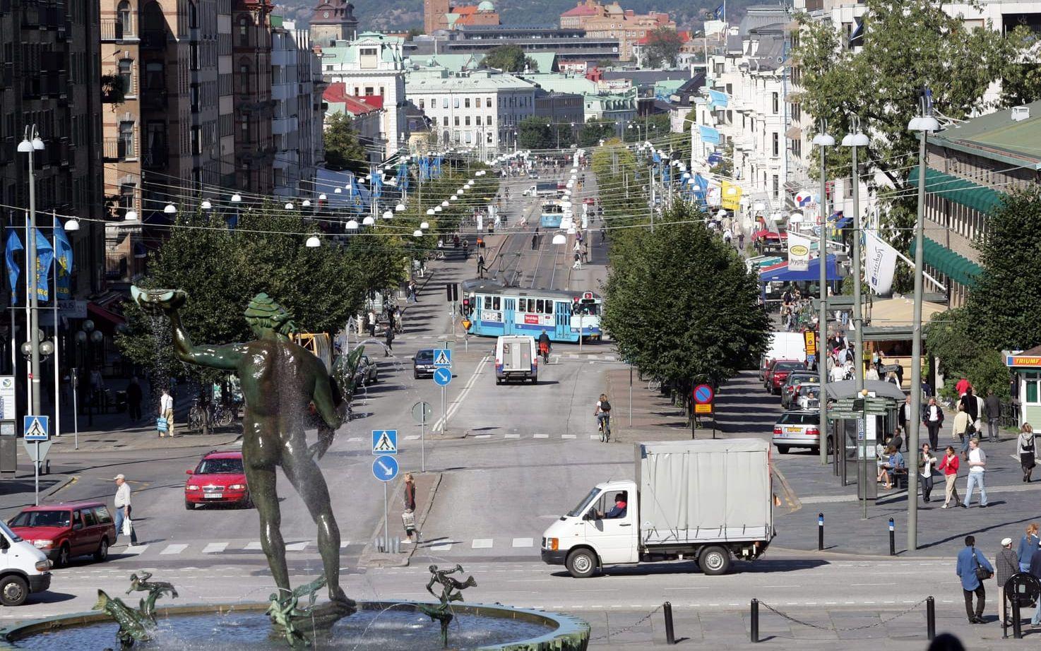Avenyn i centrala Göteborg. Foto: TT
