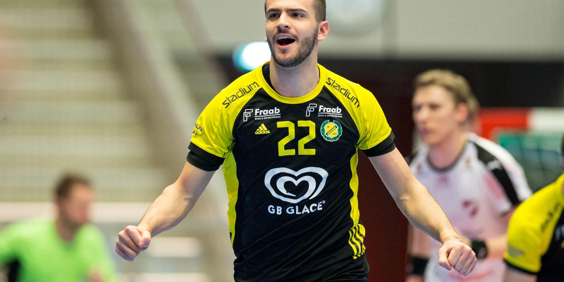 Gzim Salihi stod för nio mål för sitt Sävehof i segern mot Lugi.