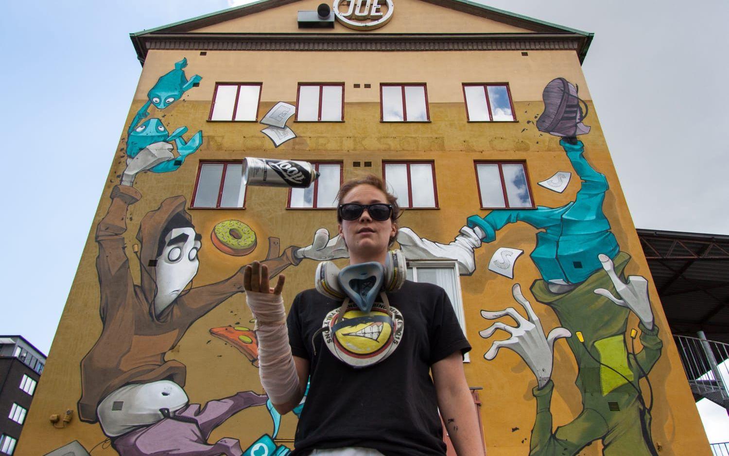 Från Skandinaviens största urbana konstprojekt i Göteborg 2016. Foto: Fredrik Åkerberg