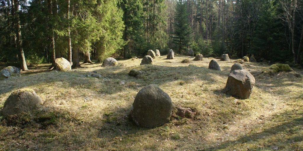 I det gamla riket Alfheimar finns gravfältet Dårskilds högar där du kan se flera spännande stenringar.