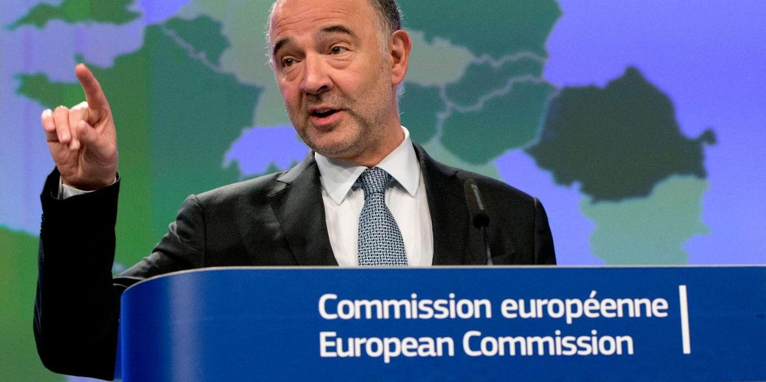 EU:s finanskommissionär Pierre Moscovici. Arkivfoto.
