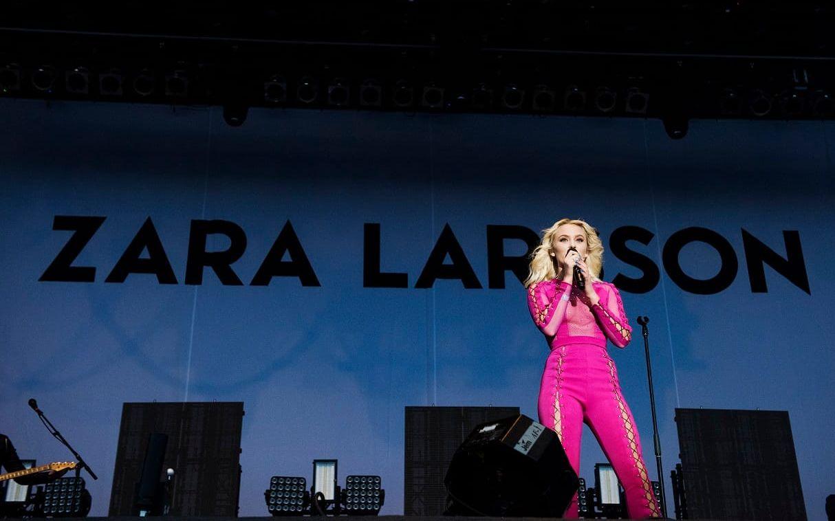 Zara Larsson uppträdde på Bråvalla på torsdagskvällen.