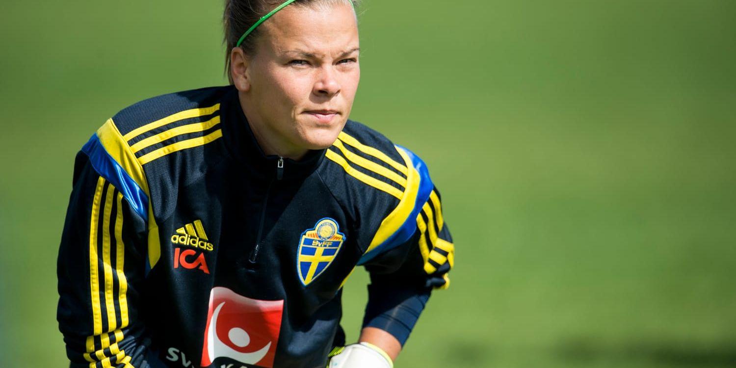 Stephanie Öhrström i träning med landslaget 2014. Bild: Bildbyrån