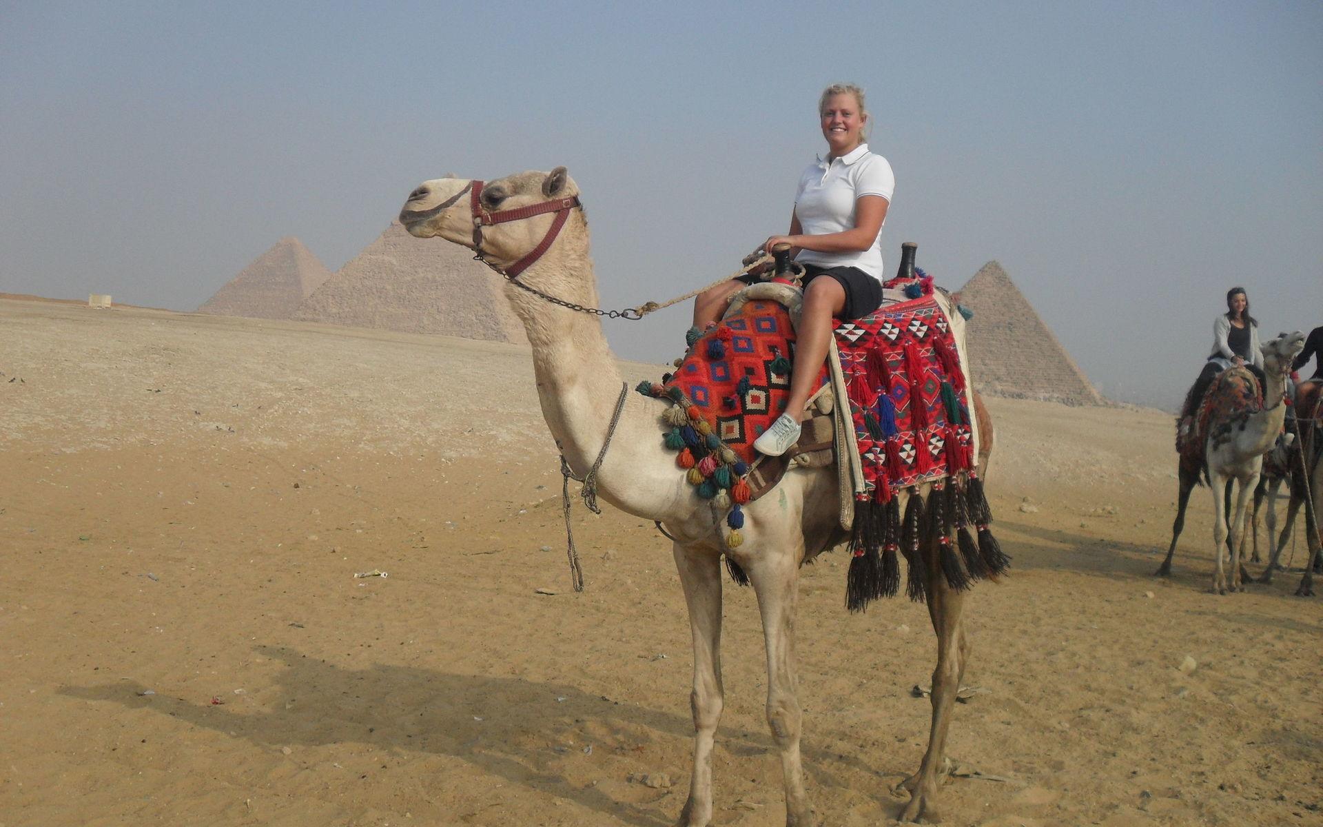 På kameltur i Egypten.