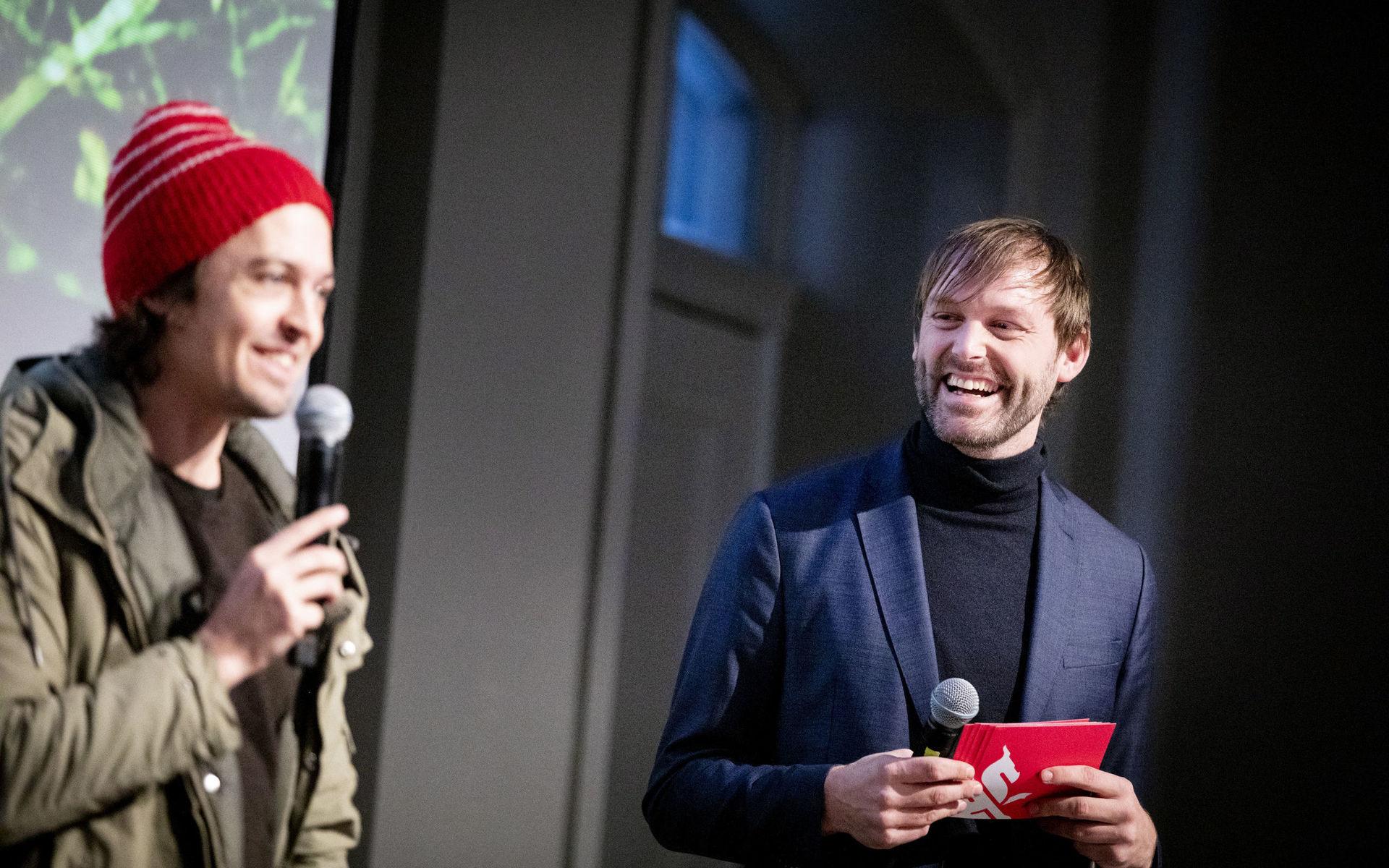 Filmfestivalens Jonas Holmberg samtalar under programsläppet med Göteborgs-regissören Johannes Nyholm, som tävlar om det nordiska filmpriset.