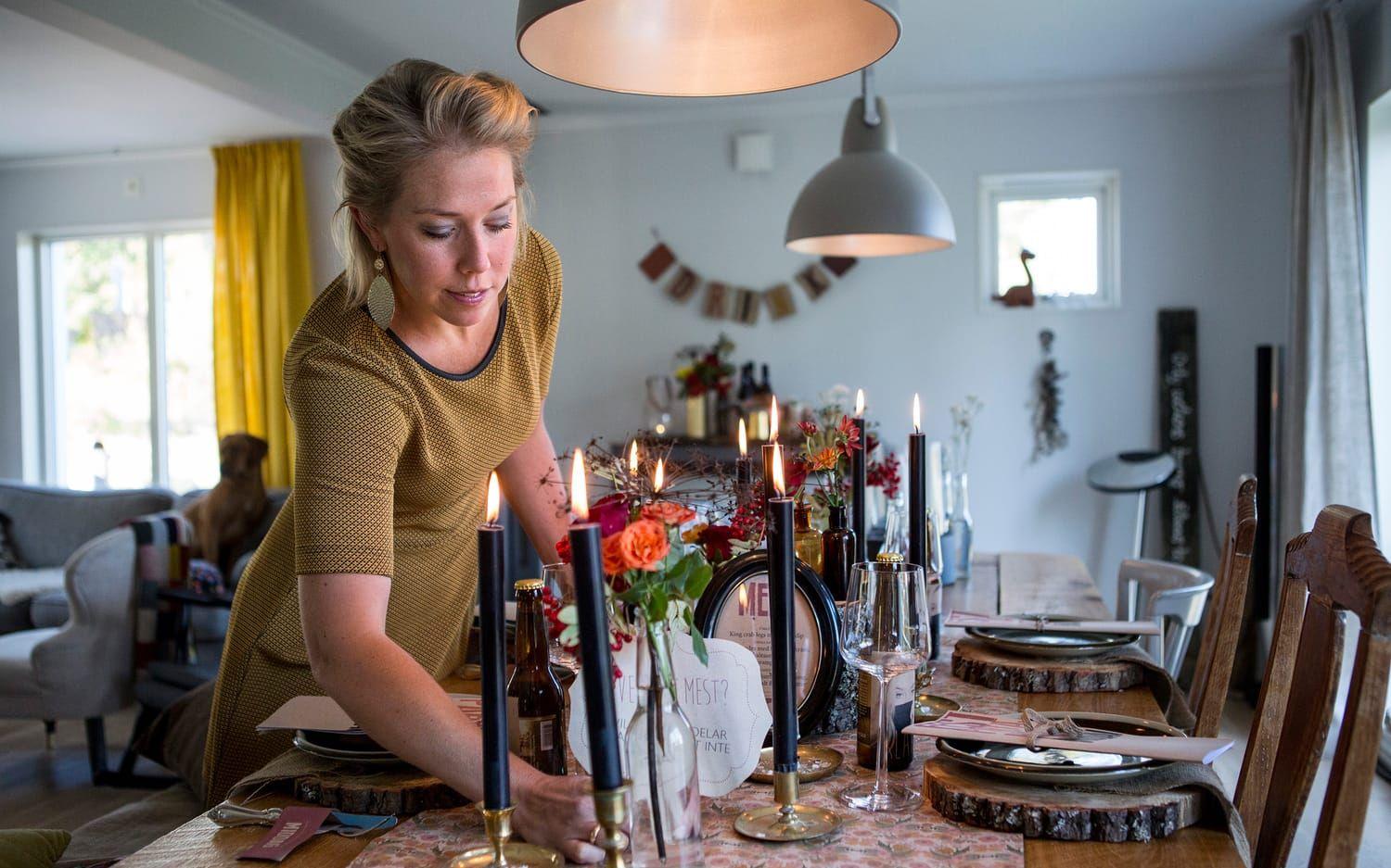 Grafiska formgivaren Lina Eriksson älskar att anordna fester. Intresset för inredning, styling och dekorationer ledde till att hon startade eget som "kalasmakerska". "Jag ser till att festen får en röd tråd", säger hon. Foto: Christine Olsson/TT