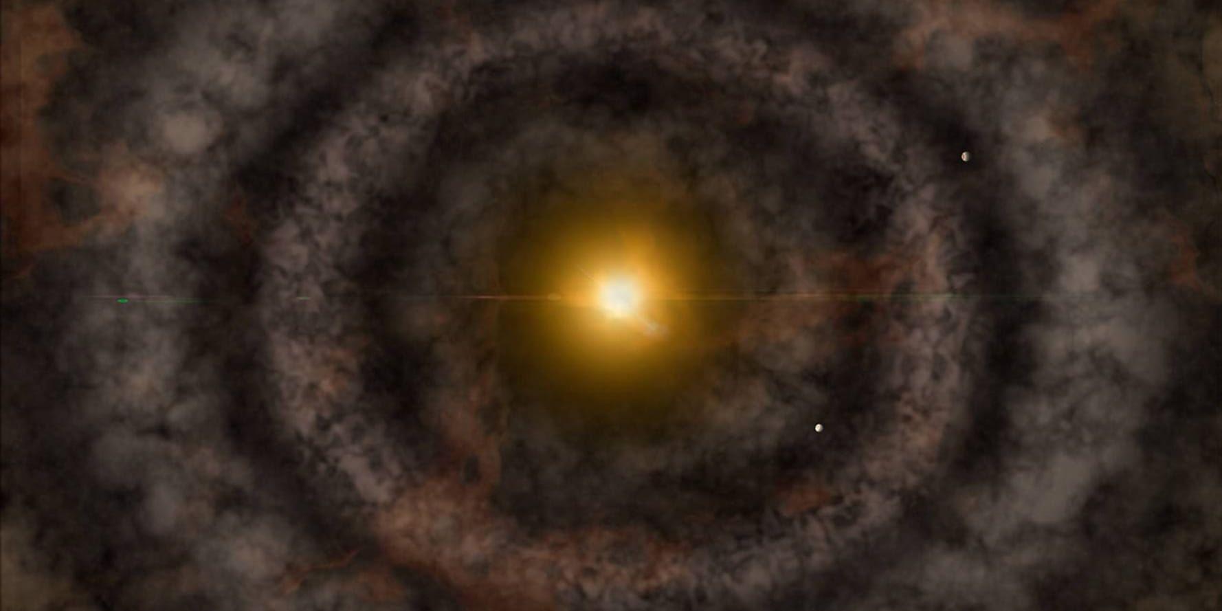 När solen föddes omgavs den av en nebulosa av gaser och stoft. De senare gav upphov till planeterna. Arkivbild.