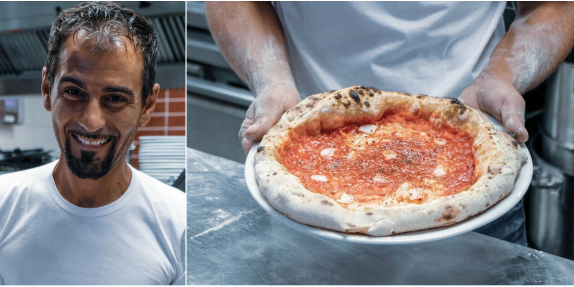 Emanuele Malgioglio bakar pizzor på Trattoria 21 i Gamlestaden, och har coachat bland annat Bellora och BOV