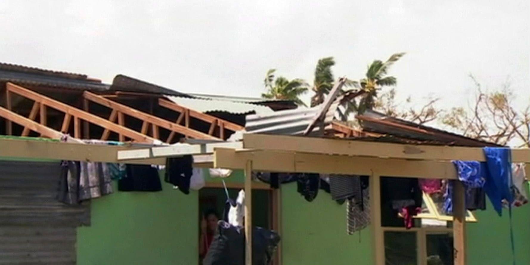 Cyklonen Gita orsakade stor förödelse i önationen Tonga.
