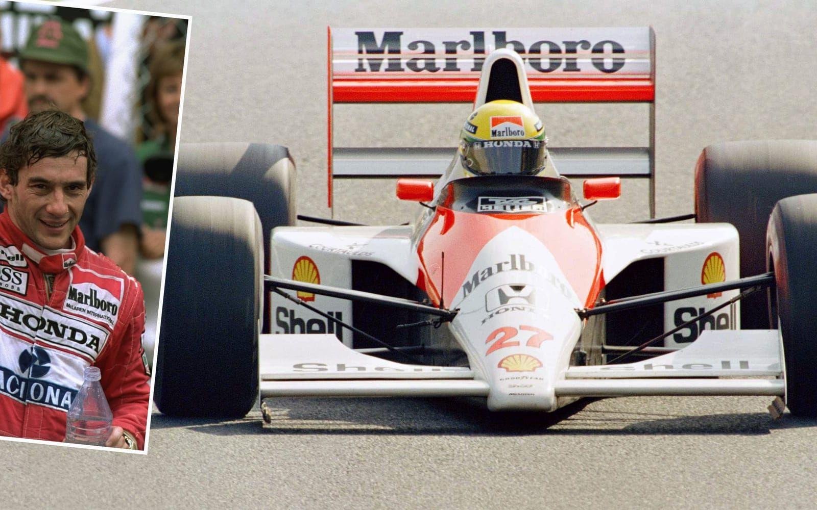<strong>Ayrton Senna</strong> var en av F1-sportens absolut största stjärnor och vann tre mästerskap, 1988, 1990 och 1991. Och framgångarna gjorde honom till en nationalidol hemma i Brasilien. Foto: TT