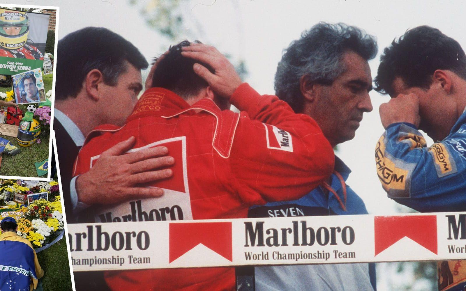 Men på på Imolabanan, den 1 maj 1994, tog karriären och livet plötsligt slut. Senna ledde San Marinos Grand Prix när han kraschade våldsamt och avled av skadorna. <strong>Den brasilianske F1-stjärnan blev 34 år.</strong> Foto: TT