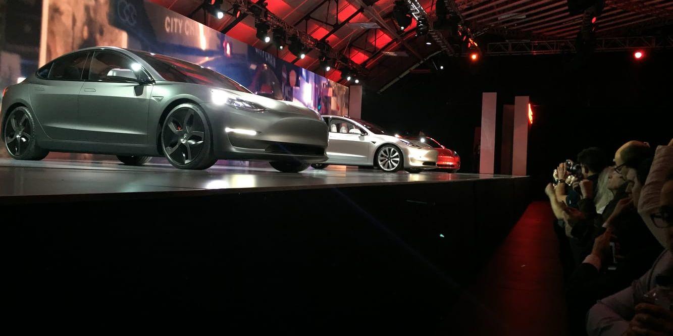 Teslas kommande Model 3. Arkivbild.