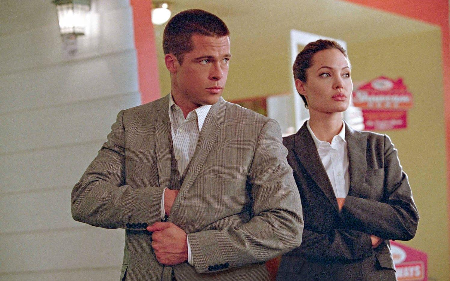 Brad Pitt och Angelina Jolie blev ett par precis innan de spelade in filmen Mr and Mr Smith tillsammans. Bild: Stella Pictures
