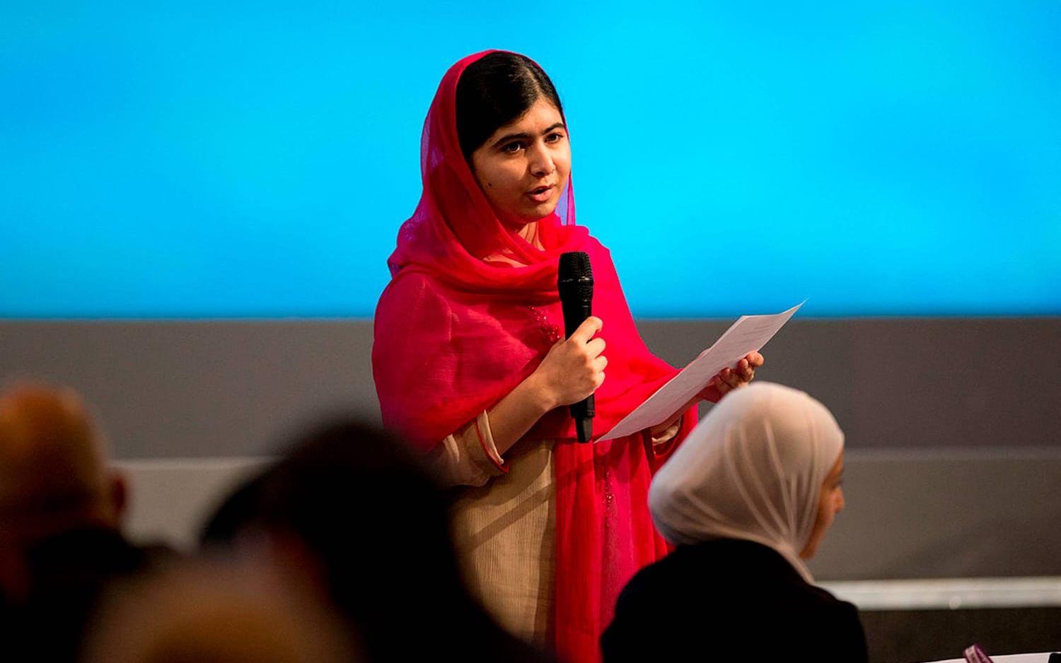 Malala Yousafzai var endast 17 år när hon fick Nobels fredspris. Nu, två år senare arbetar den pakistanska aktivisten fortfarande för flickors rätt till skolgång.  Bild: TT