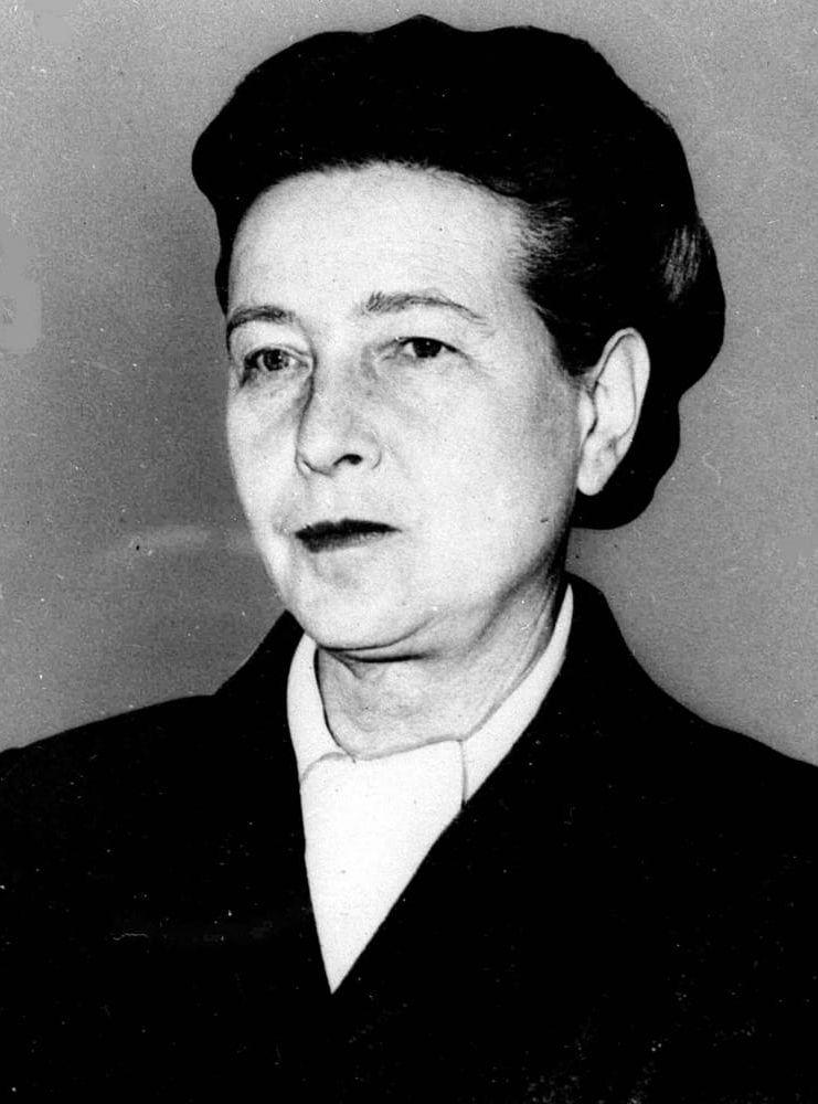Simone De Beauvoir var fransk, filosof och feminist. Hennes bok Det andra könet är en stor feministisk klassiker.  Från den kommer det klassiska citatet "man föds inte till kvinna, man blir det". Hon dog 1986 i Paris. Bild: TT