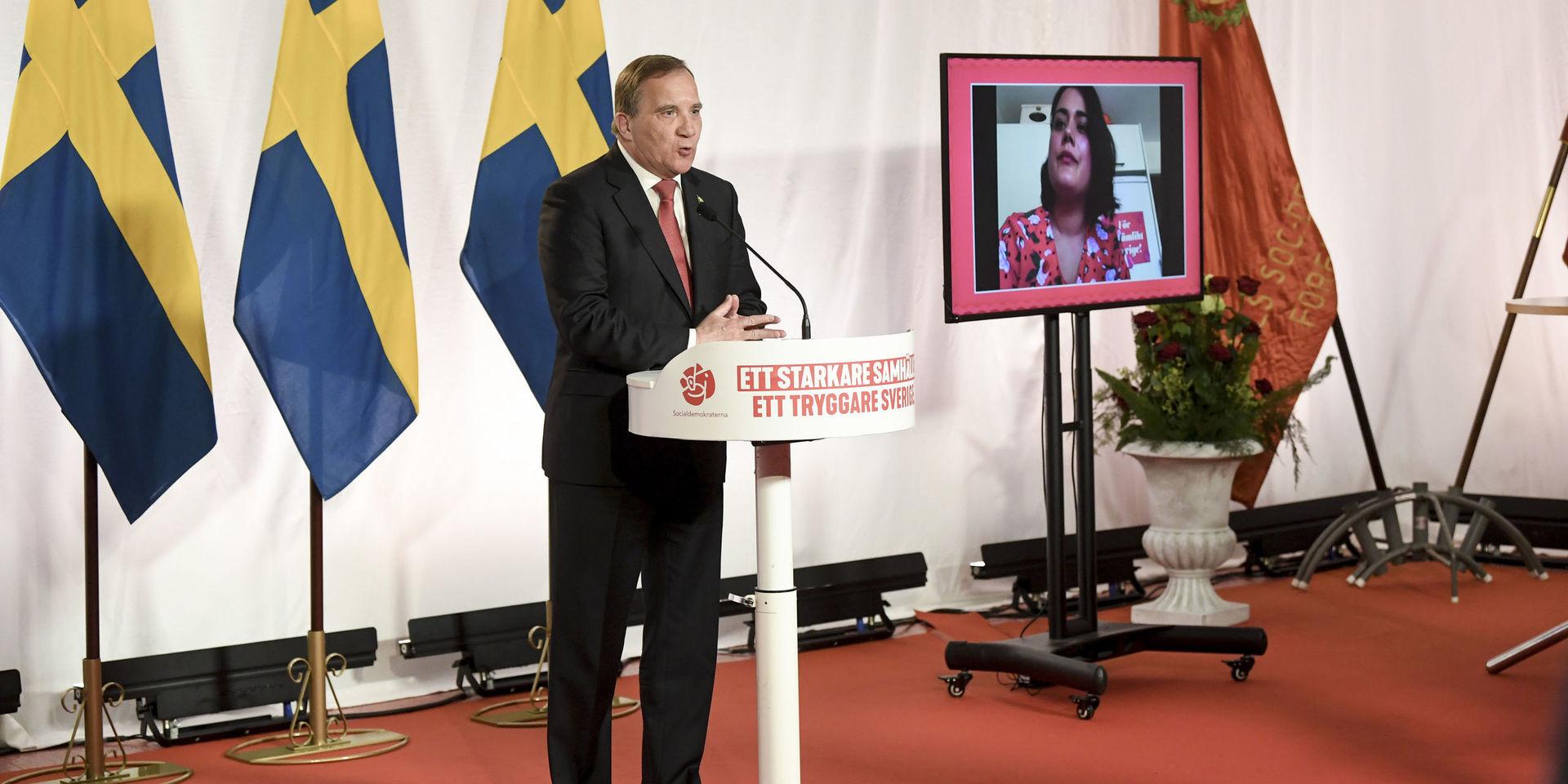 Socialdemokraternas partiledare Stefan Löfven första maj-talar.
