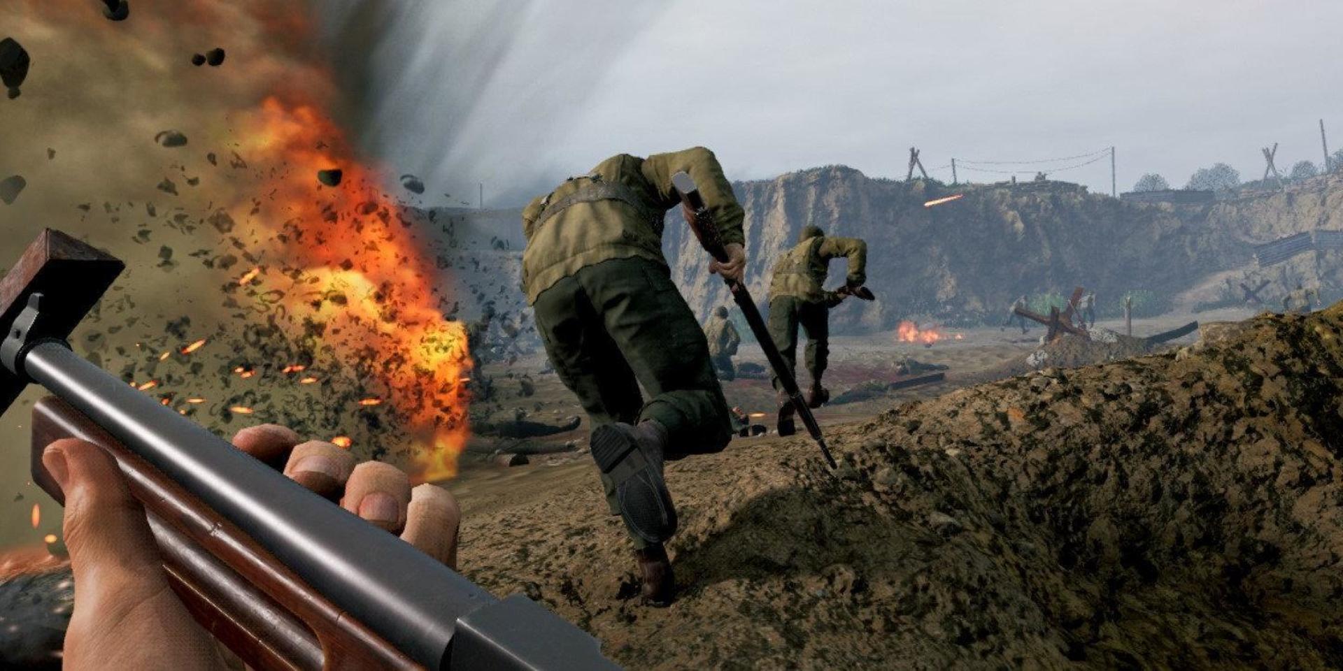 VR-versionen av 'Medal of honor' sätter spelaren i mitten av andra världskrigets slagfält. Pressbild. 