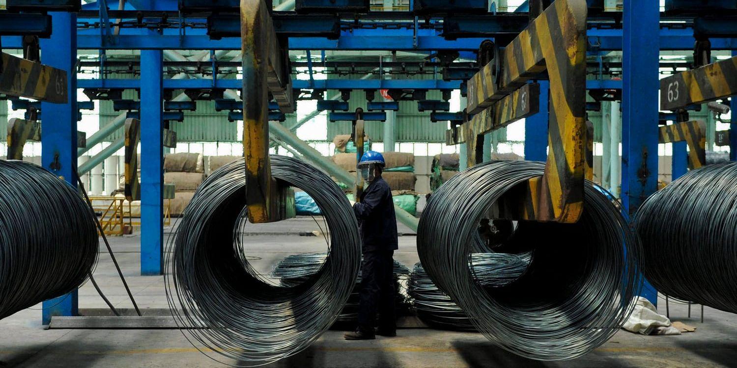 Stål- och aluminiumtullar är några av de handelshinder som Trumpadministrationen infört mot kinesisk industri. Arkivbild.