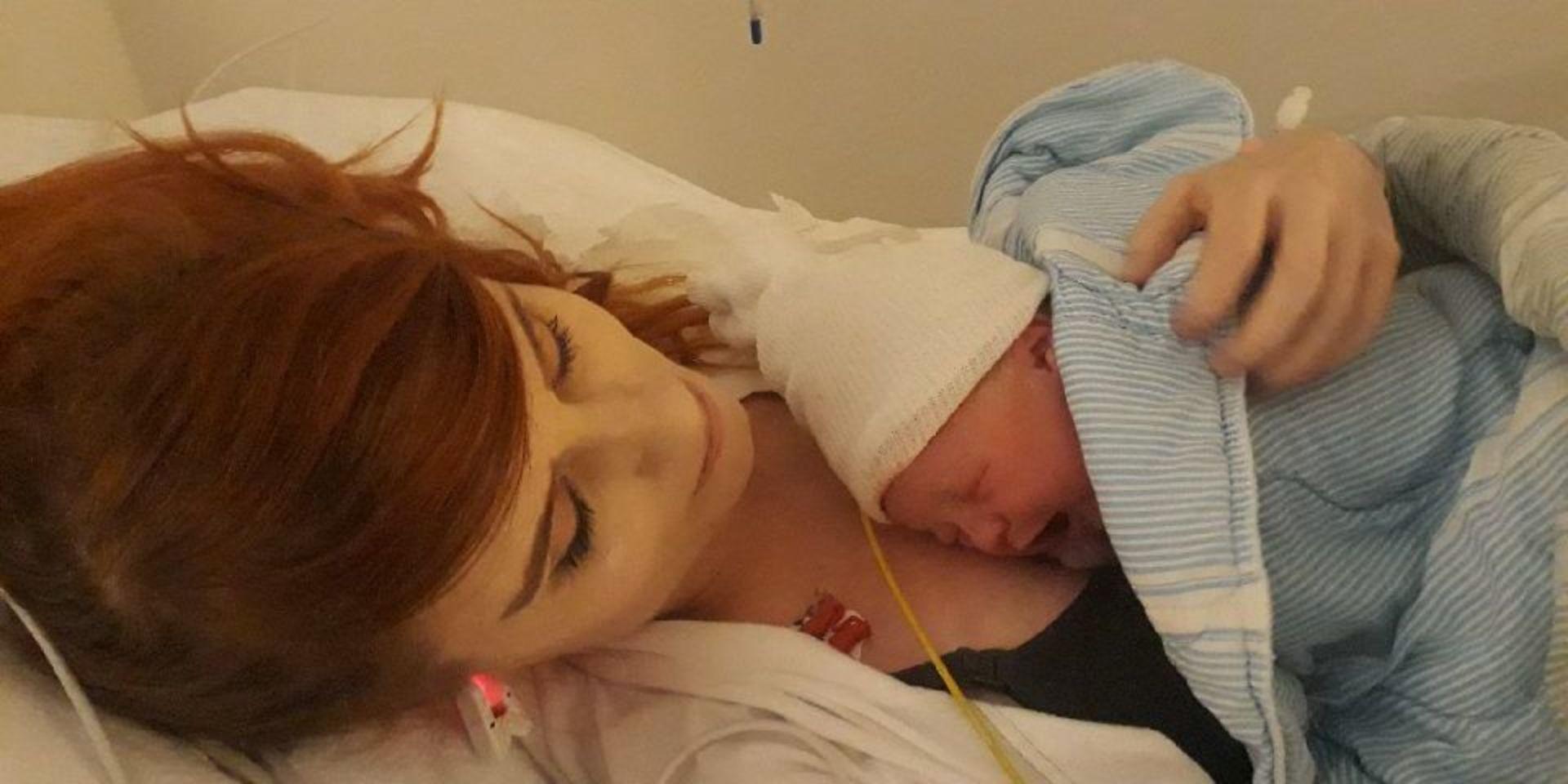 &quot;Det känns helt fantastiskt&quot; säger Lena Westerberg som syns på bilden tillsammans med nyfödde dottern Leslie.