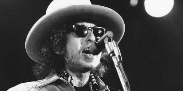 Bob Dylan i Houston Astrodome in Houston, Texas, 25 januari 1975, bara fem dagar efter att albumet Blood on the tracks släpptes. 