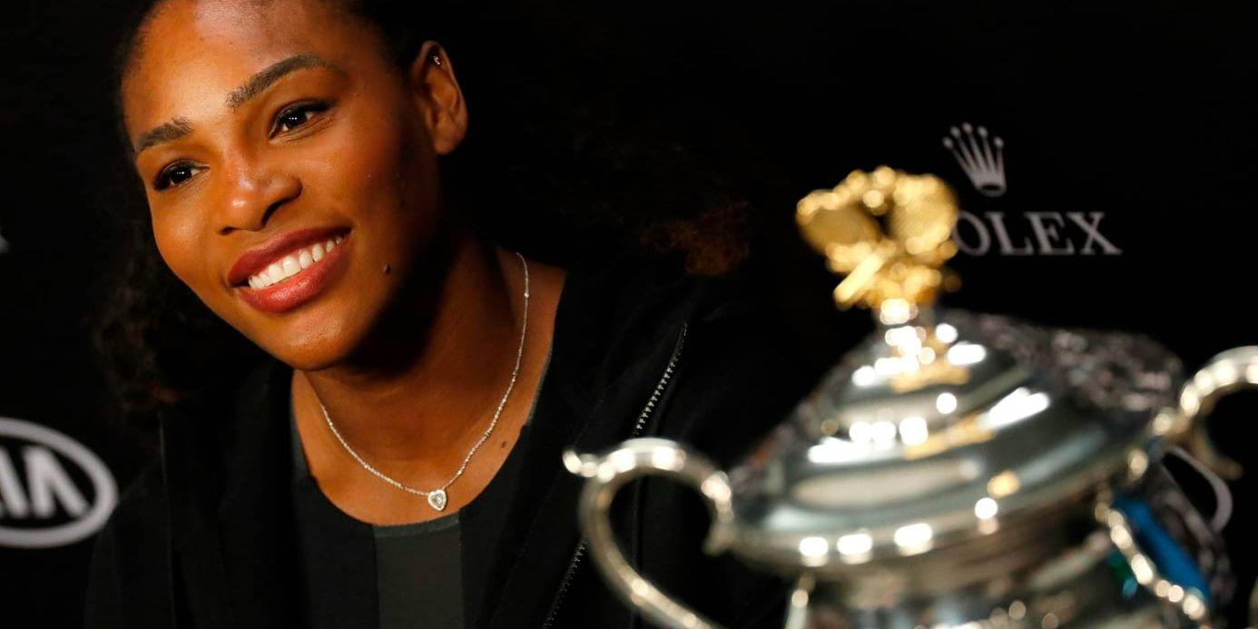 Serena Williams efter segern i Australian Open i januari.