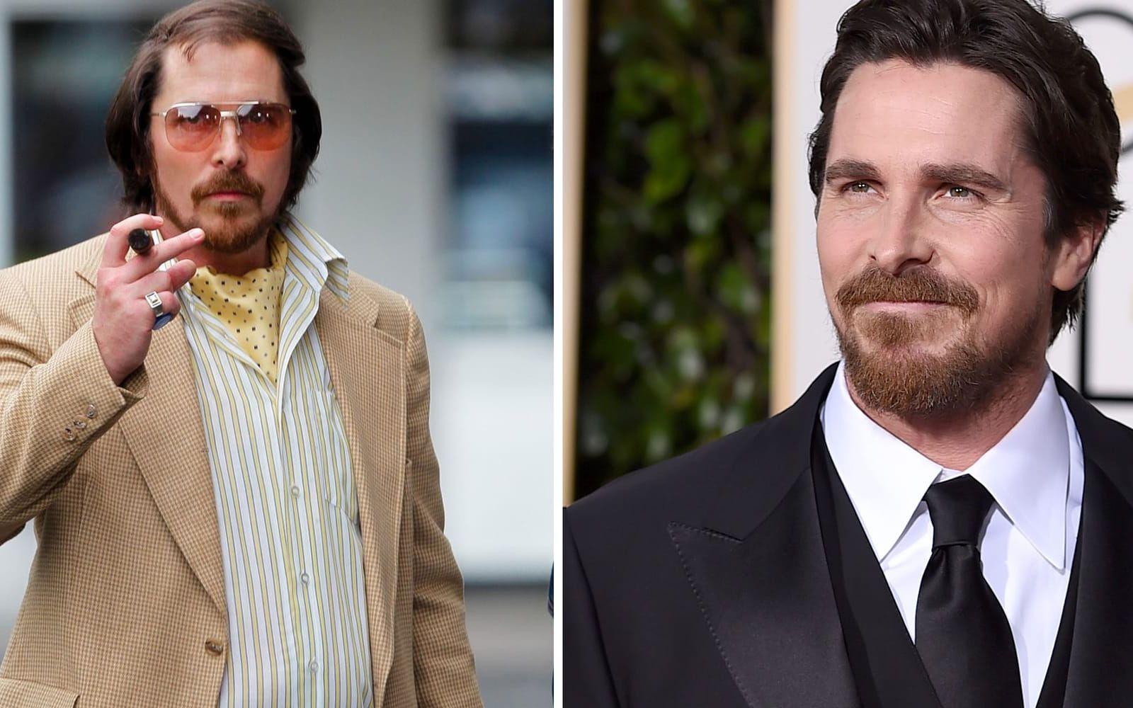 <strong>Christian Bale – American Hustle (2014): </strong> Christian Bale gick upp 14 kilo inför sin roll i American hustle.