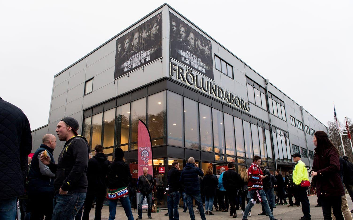 Frölundaborg tar 6 044 åskådare. När Frölunda möter Växjö på lördag lär det vara slutsålt. Bild: Bildbyrån