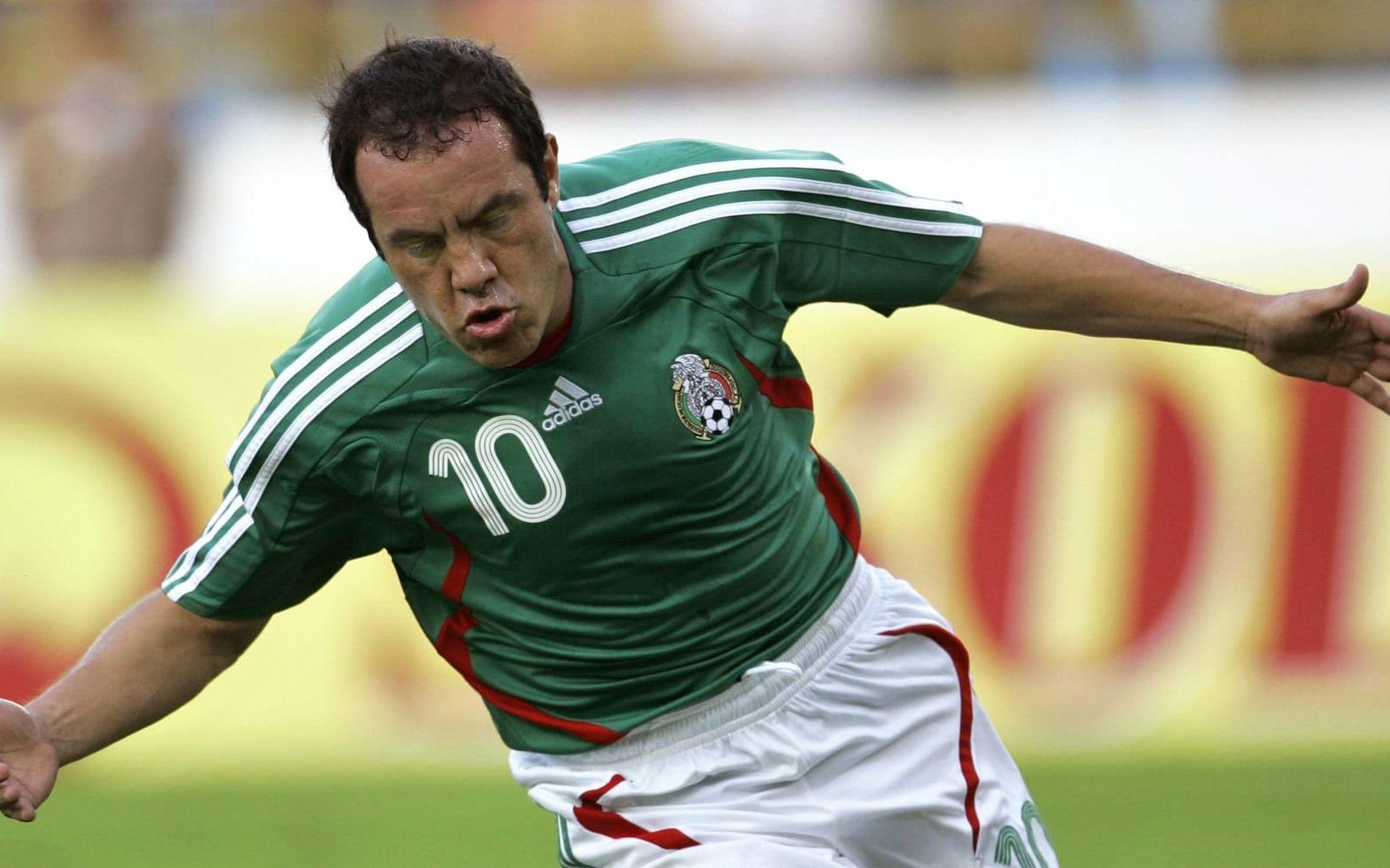 Cuauhtémoc Blanco, den lite udda liraren, svarade för sex fullträffar i Confederations cup 1999. En av den gjorde han i den häftiga finalen mot Brasilien. Efter stor dramatik och sju mål stod Mexiko som segrare,  4–3.Foto: TT