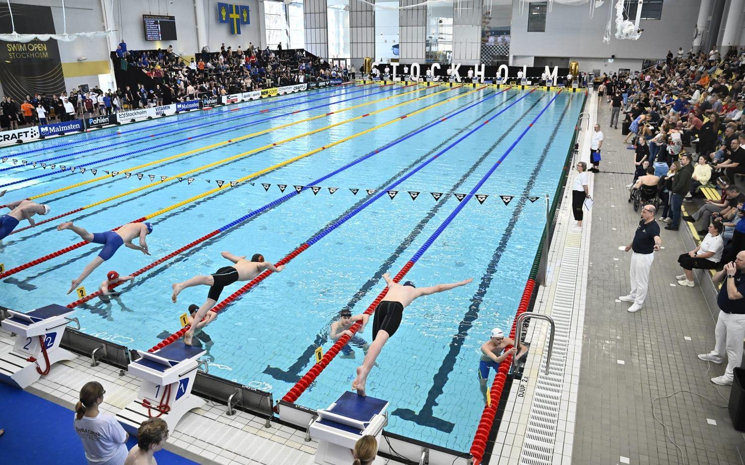 Swim Open i Eriksdalsbadet i Stockholm tidigare i april.