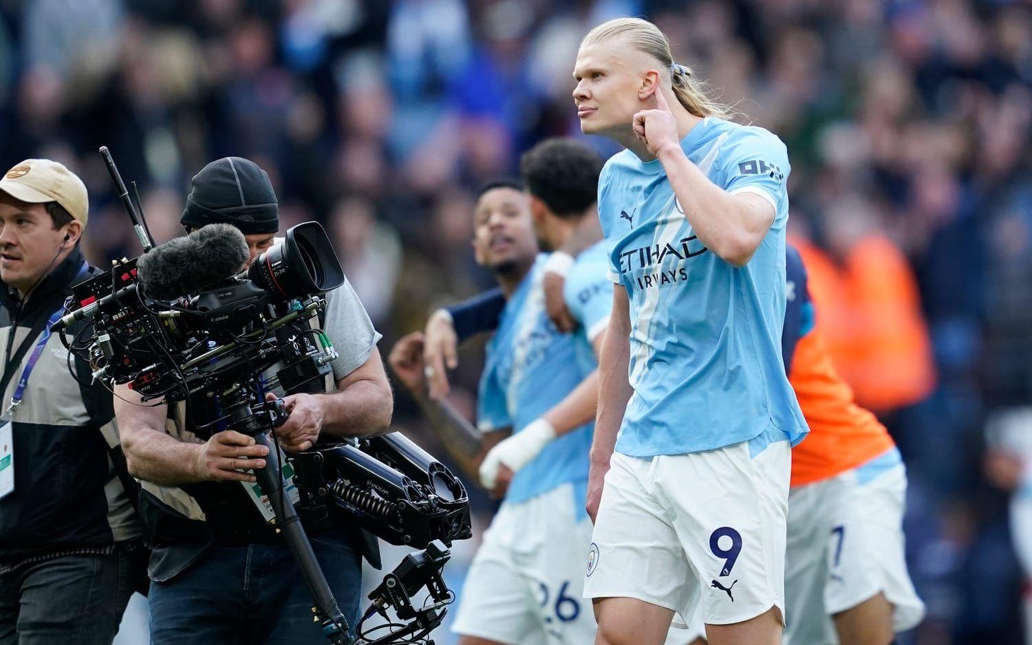 Manchester Citys Erling Braut Haaland avgjorde toppmötet mot Arsenal.