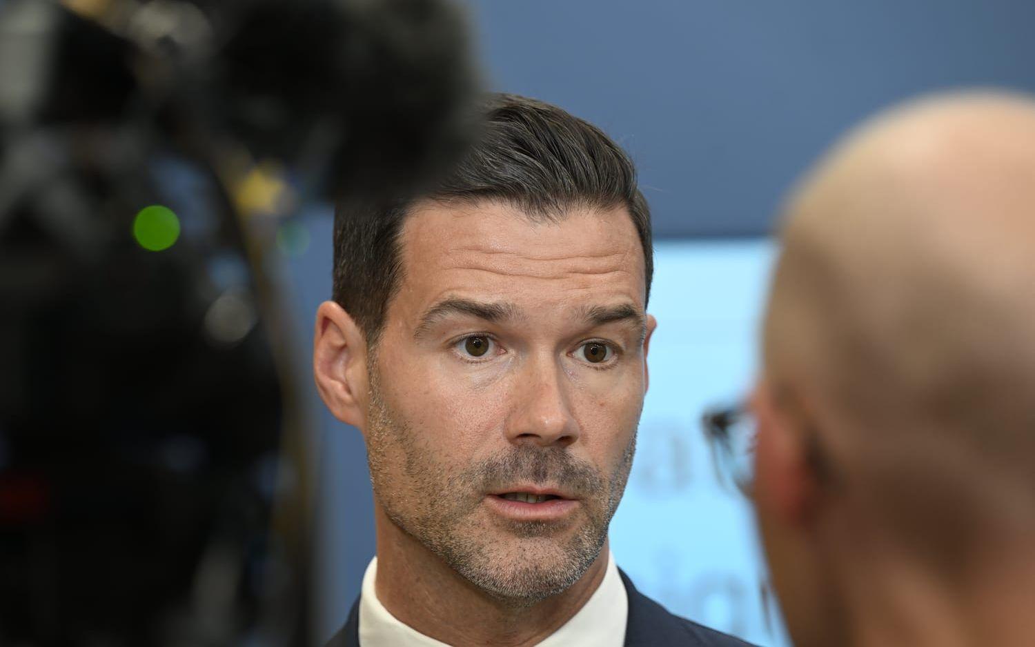 Migrationsminister Johan Forssell. Arkivbild.