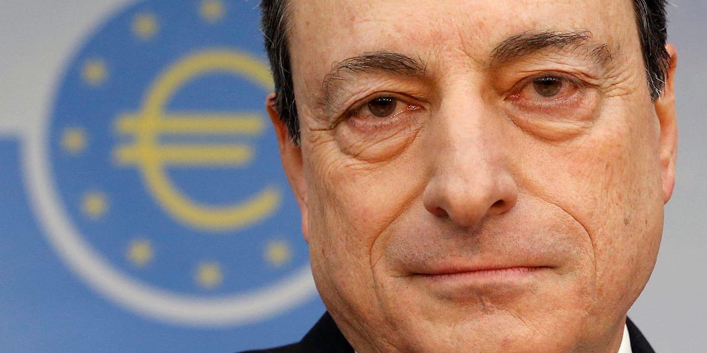 Minskad tysk inflation är problem för Europeiska centralbanken (ECB) med chefen Mario Draghi. Arkivbild.